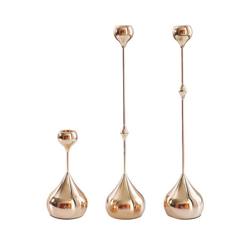 Silver Metal Candelabra Set, Sculptural Table Centerpiece