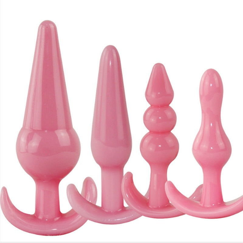 Silicone Anal Plug Set for Graduated, Varied Pleasure