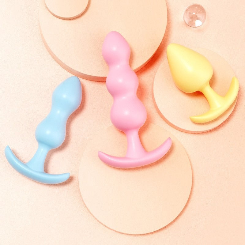 Silicone Anal Plug Set for Graduated, Varied Pleasure