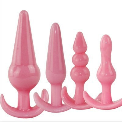 Silicone Anal Plug Set for Graduated, Varied Pleasure
