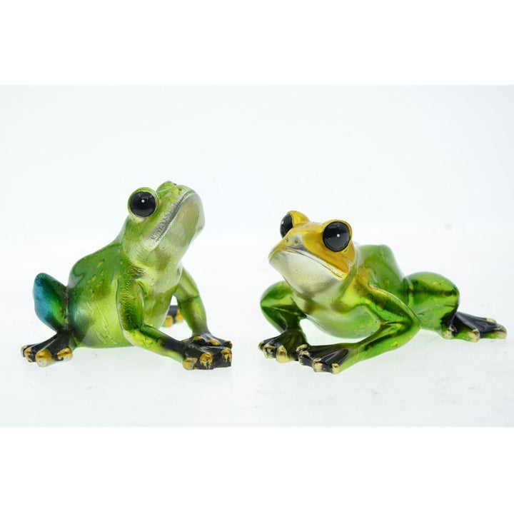 Frog Plant Decor Set for Whimsical Colorful Pot Style