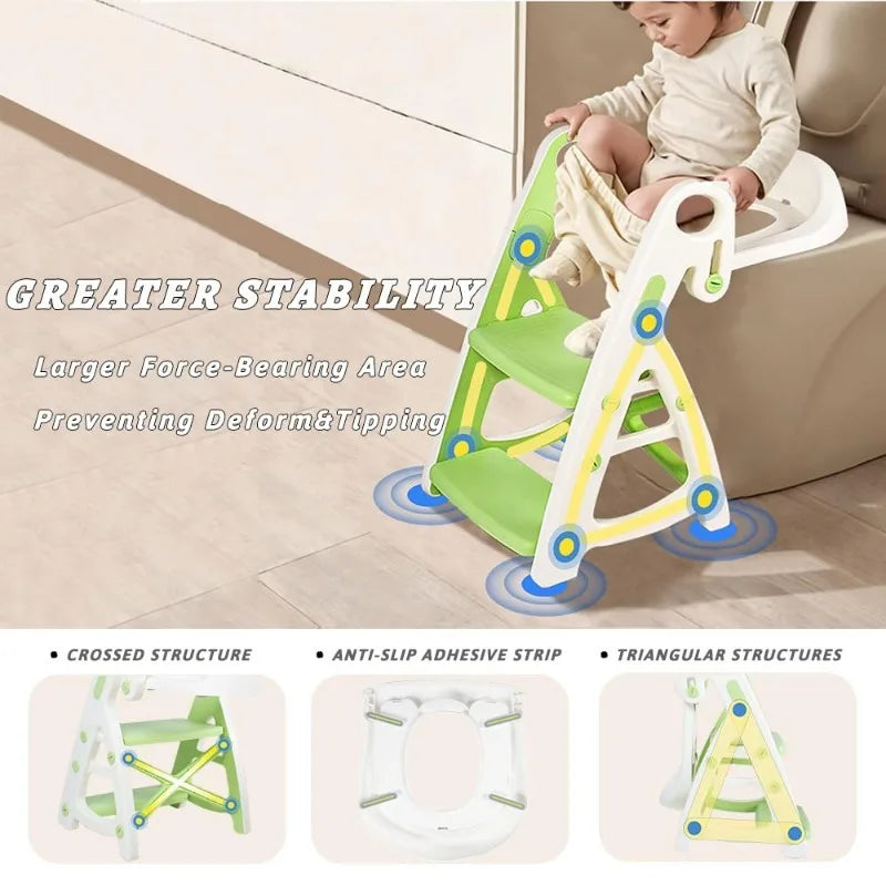 Toddler Toilet Training Seat With Stable Step Stool