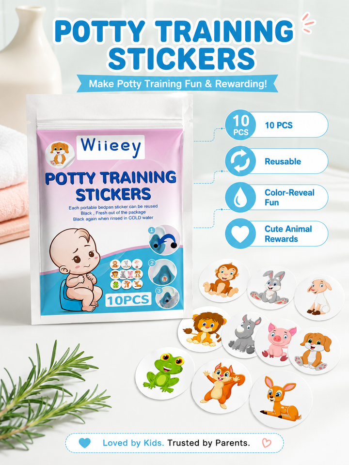 Reusable Potty Training Stickers — Color‑Changing Animal