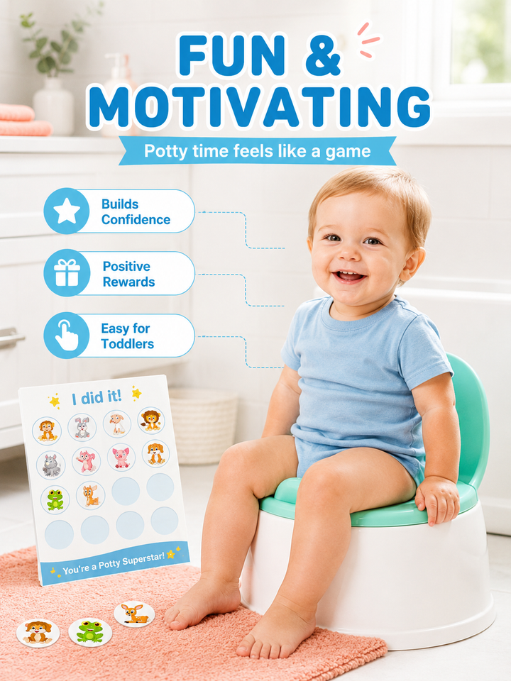 Reusable Potty Training Stickers — Color‑Changing Animal