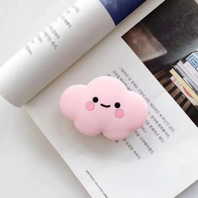 Cute Cartoon Phone Grip Stand with Finger Holder Loop