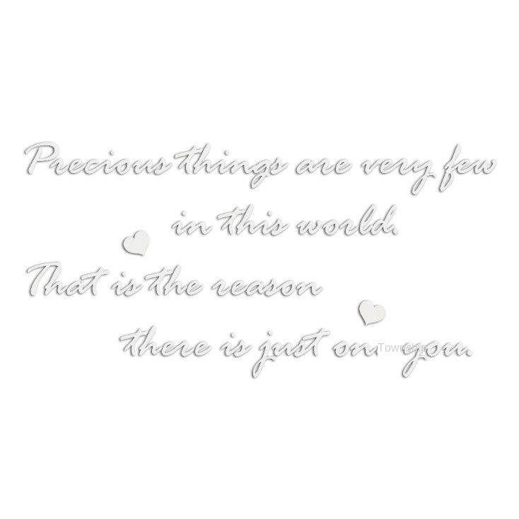 Acrylic Mirror Wall Quote for Romantic Home Styling