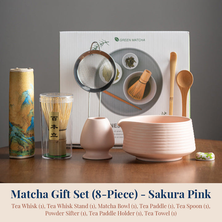 Premium Matcha Ceremony Set with Ceramic Bowl & Gift Box