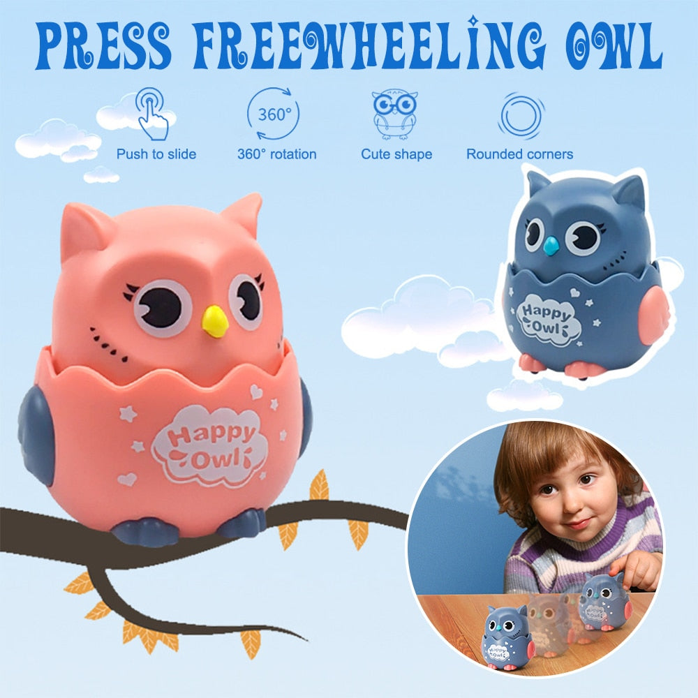 Push-to-Slide Owl Toy for Screen-Free Indoor Play