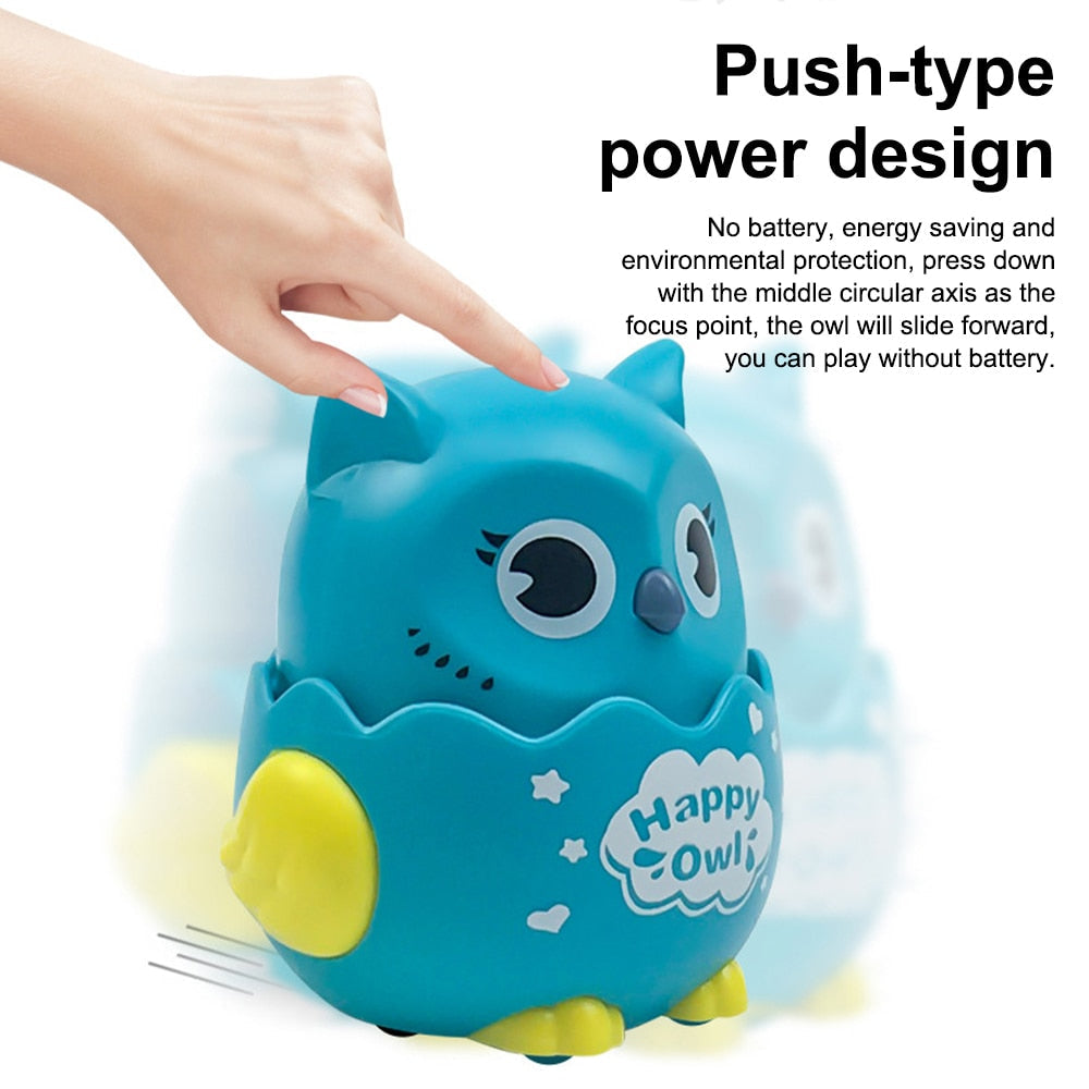 Push-to-Slide Owl Toy for Screen-Free Indoor Play