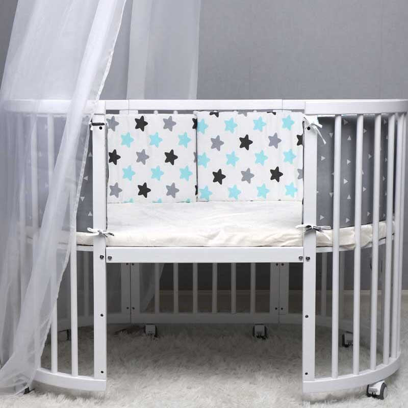 Detachable Crib Bumper Panels for Playful Nursery Decor