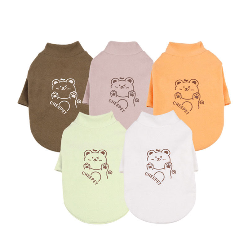 Small Dog Sweatshirt, Warm Wind-Resistant Bear Print
