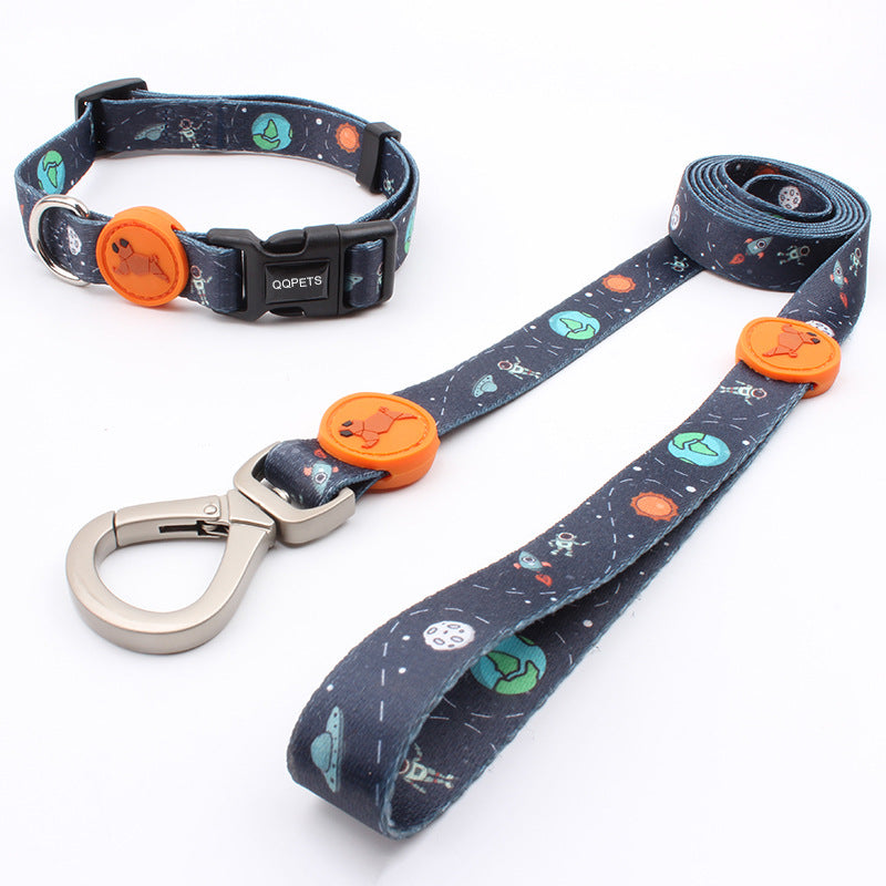 Large Dog Leash Set With Matching Collar & Harness