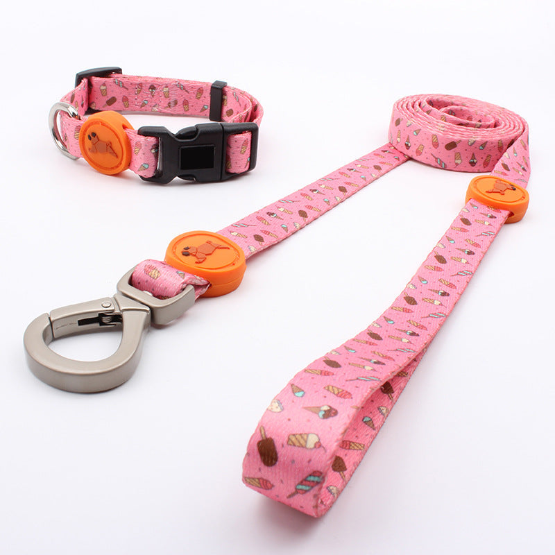Large Dog Leash Set With Matching Collar & Harness