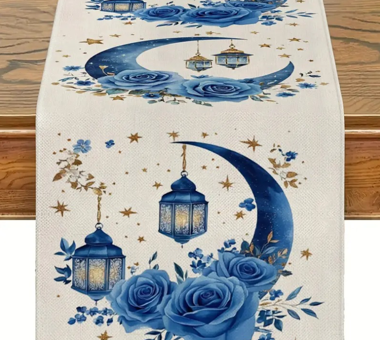 Ramadan Table Runner for Festive Eid Dining Table Decor