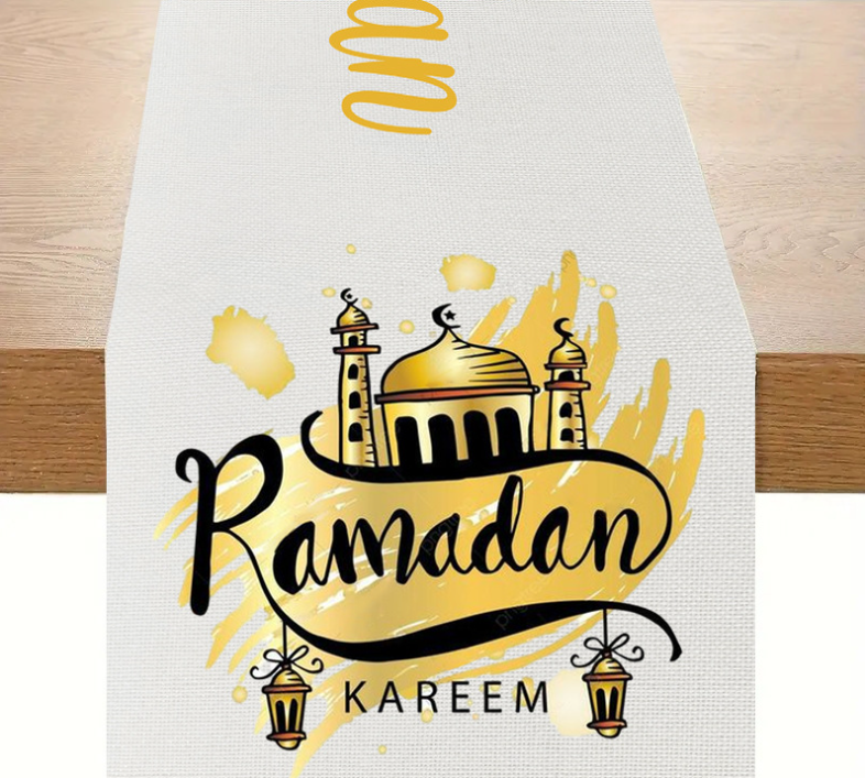 Ramadan Table Runner for Festive Eid Dining Table Decor