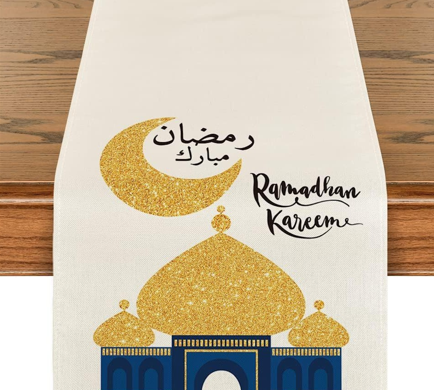 Ramadan Table Runner for Festive Eid Dining Table Decor