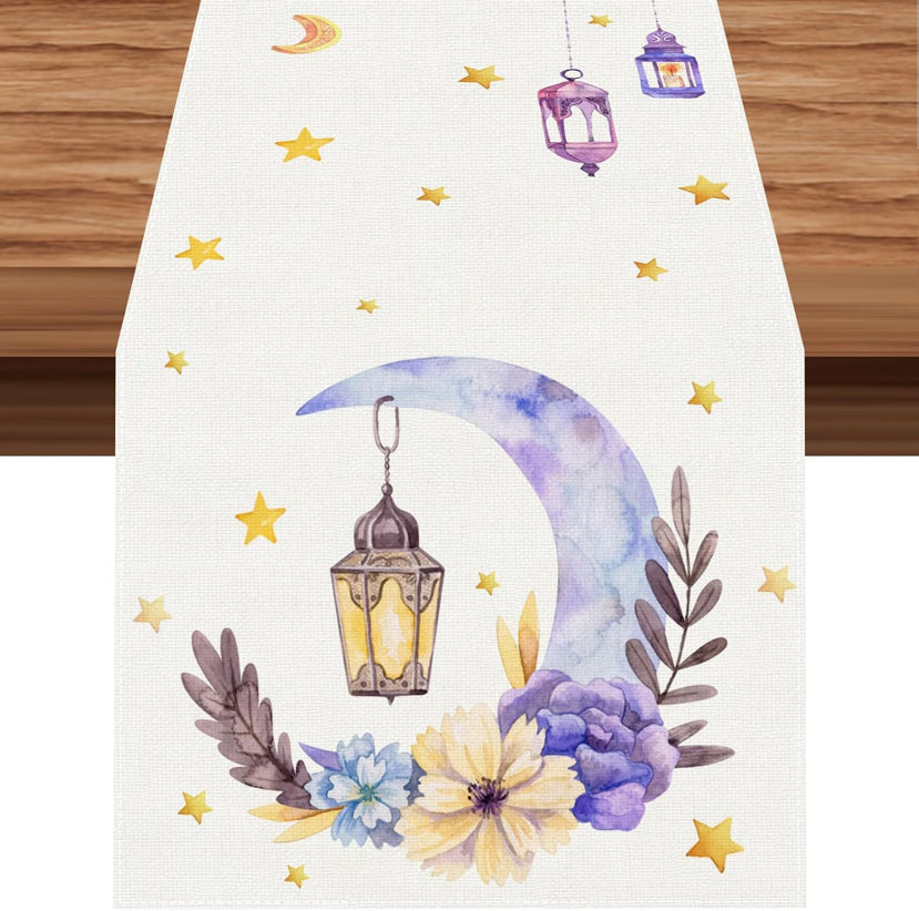 Ramadan Table Runner for Festive Eid Dining Table Decor