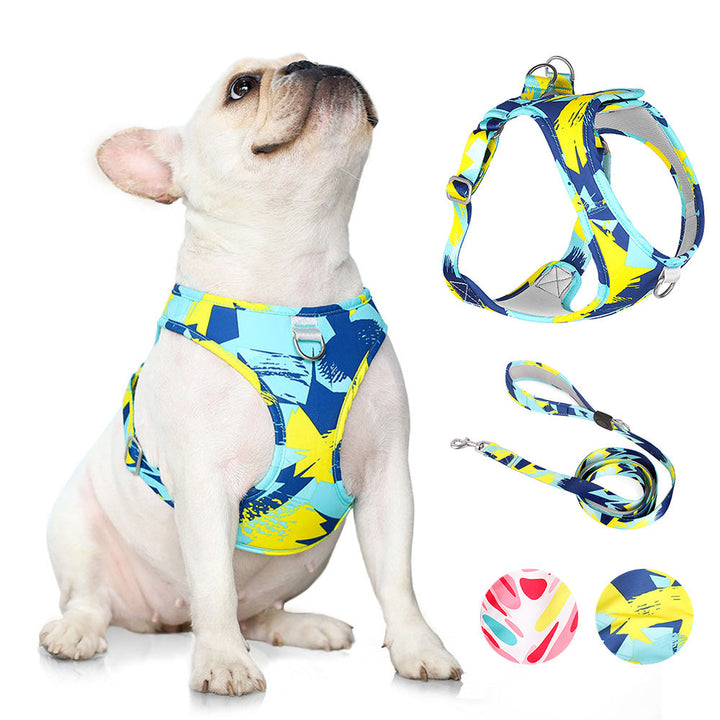 Dog Chest Harness and Leash Set for Secure Daily Walks