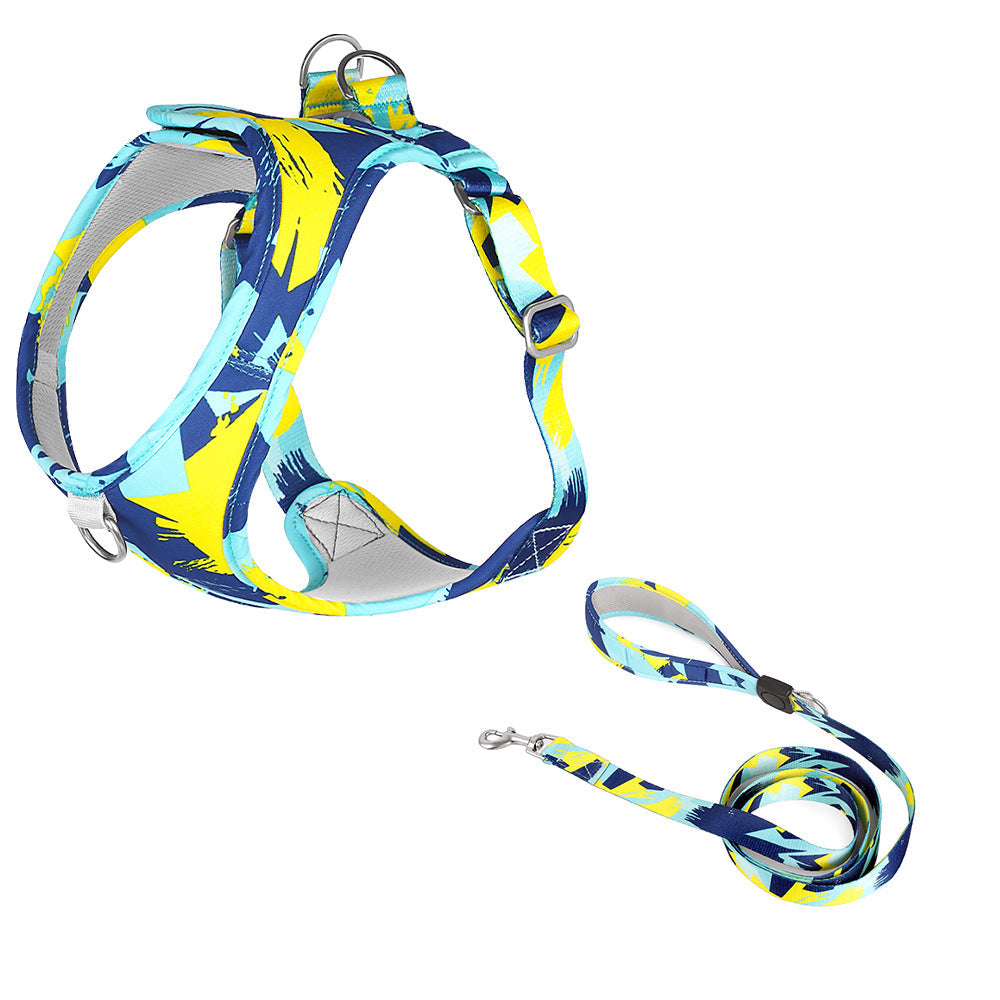 Dog Chest Harness and Leash Set for Secure Daily Walks