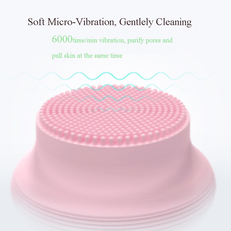 Silicone Facial Cleansing Brush with Micro-Vibration