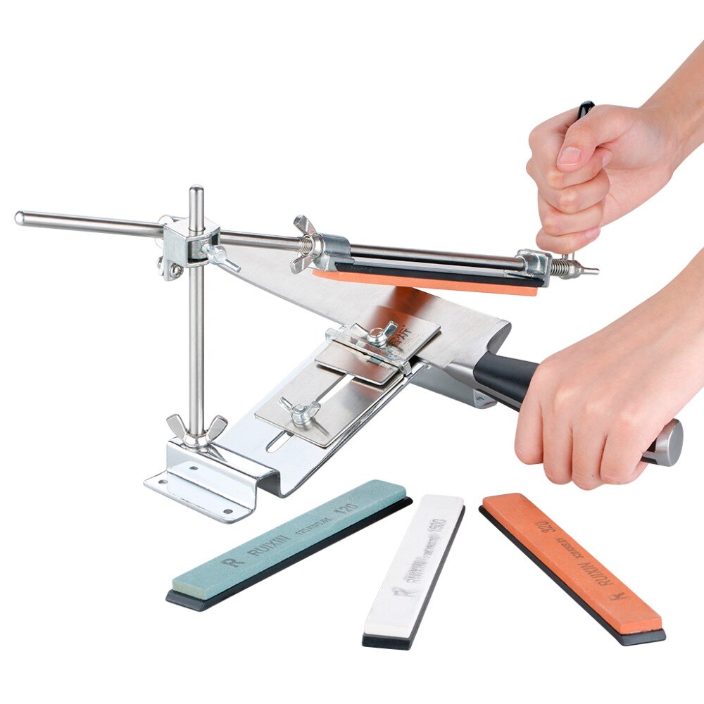 Knife Sharpener Kit with Angle Guide for Even Edges