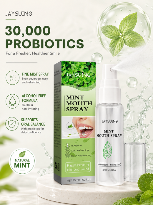 Probiotic Mint Breath Spray — 30,000 Cultures per Pump