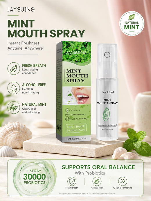 Probiotic Mint Breath Spray — 30,000 Cultures per Pump