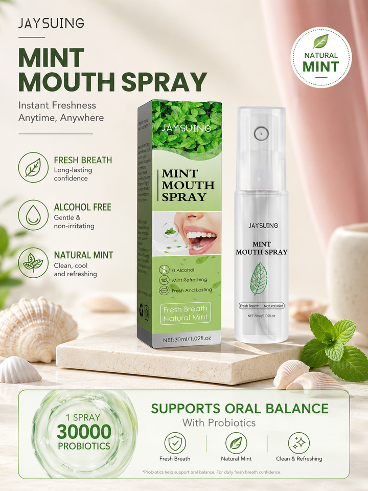 Probiotic Mint Breath Spray — 30,000 Cultures per Pump