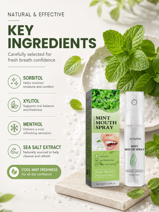 Probiotic Mint Breath Spray — 30,000 Cultures per Pump