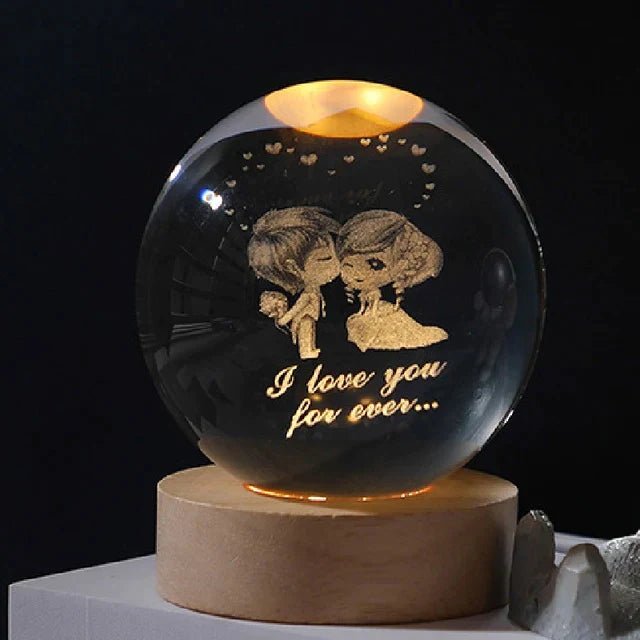 3D Glowing cristal globe - wanelo - store - roman