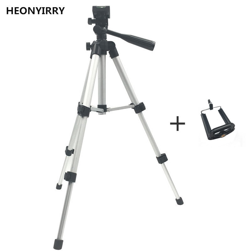 Aluminum Camera Tripod with 360-Degree Fluid Head Stand