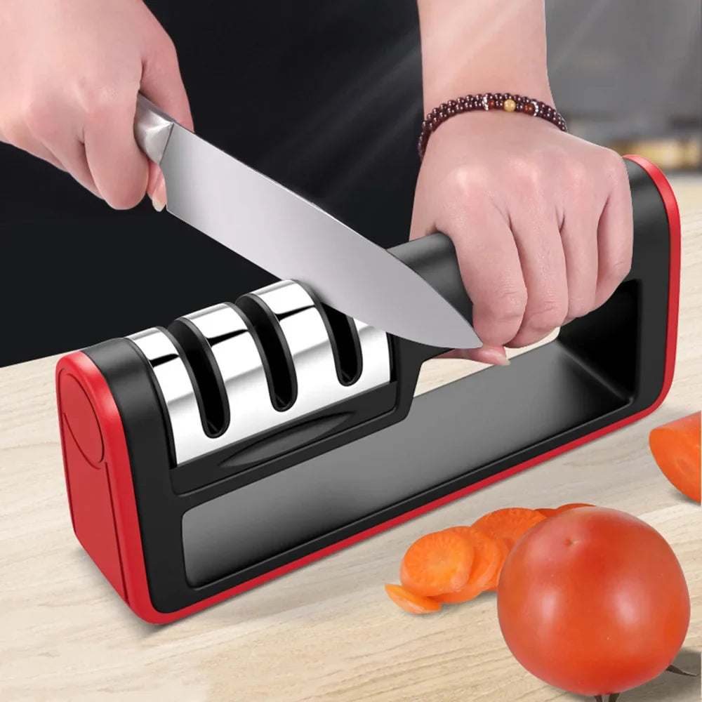3-Stage Kitchen Knife Sharpener for a Sharper Edge at Home