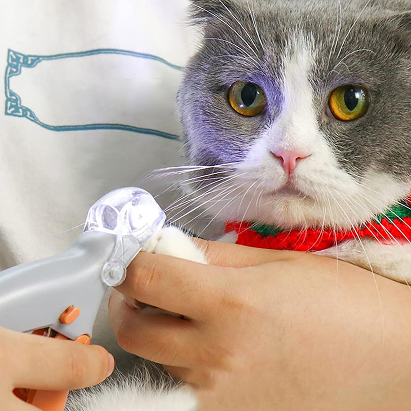 LED Pet Nail Clippers with 5× Magnification for Dogs
