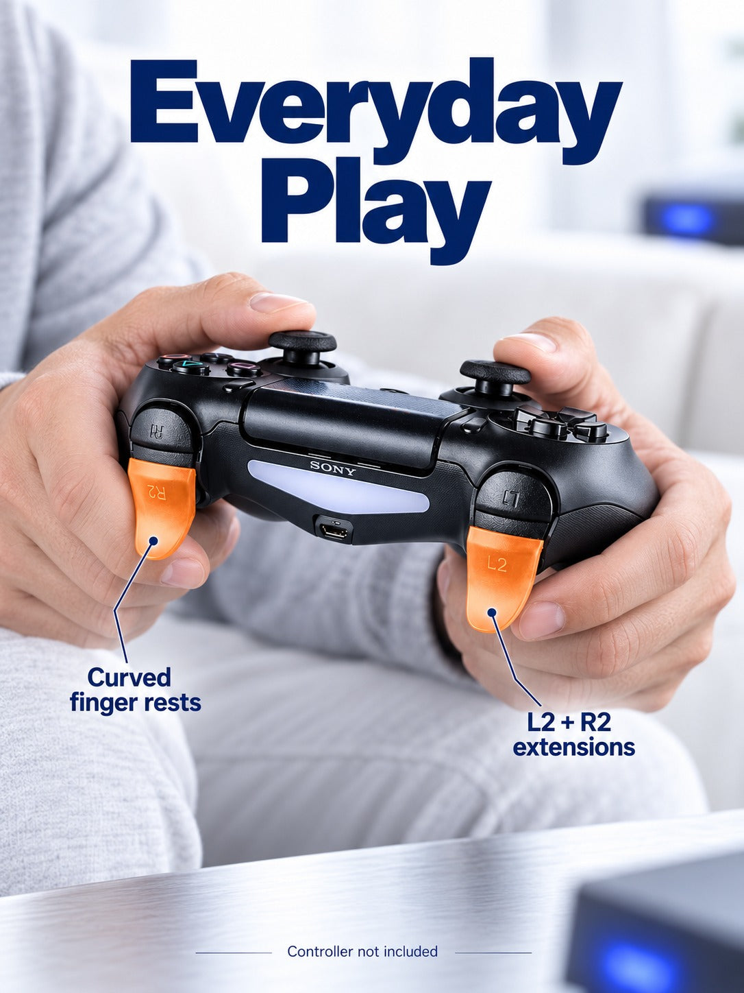 PS4 L2 R2 Trigger Extenders for Longer Shooter Reach