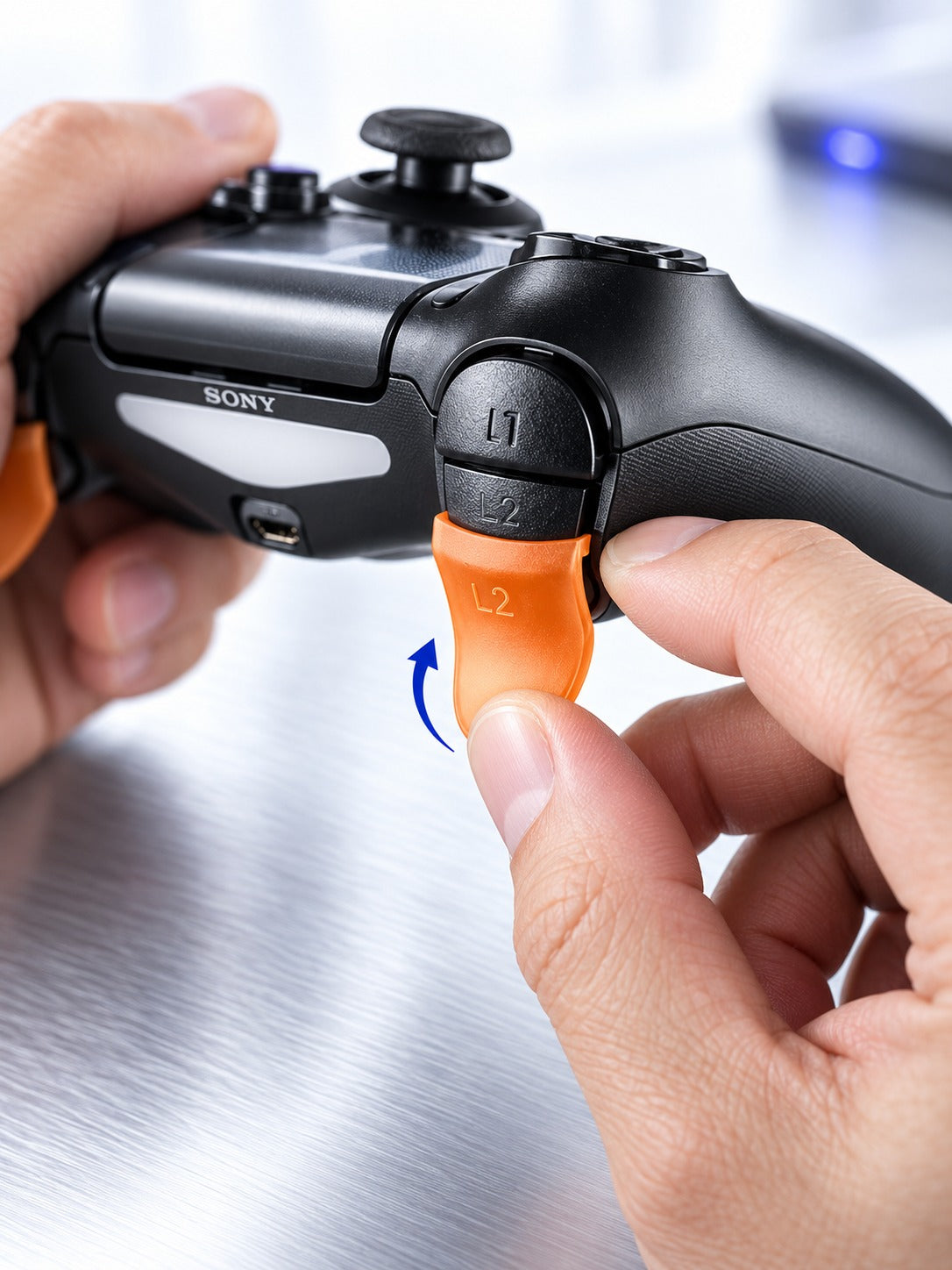 PS4 L2 R2 Trigger Extenders for Longer Shooter Reach