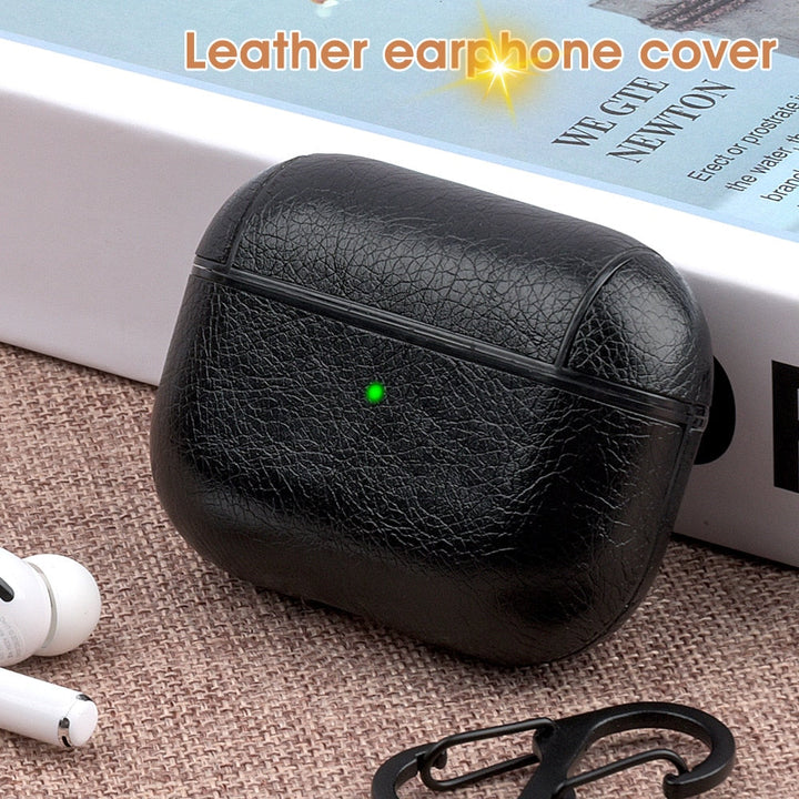PU Leather AirPods Pro Case with Anti-Lost Carabiner Clip