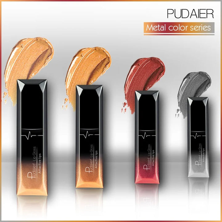 Metallic Liquid Lip Gloss, Waterproof Matte Color