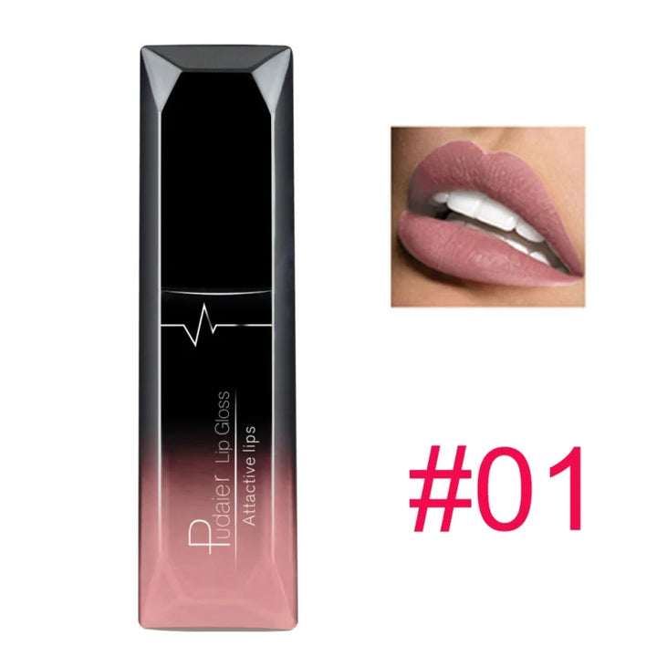 Metallic Liquid Lip Gloss, Waterproof Matte Color