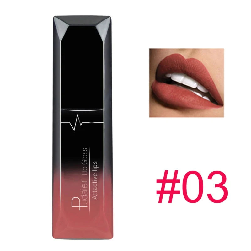 Metallic Liquid Lip Gloss, Waterproof Matte Color