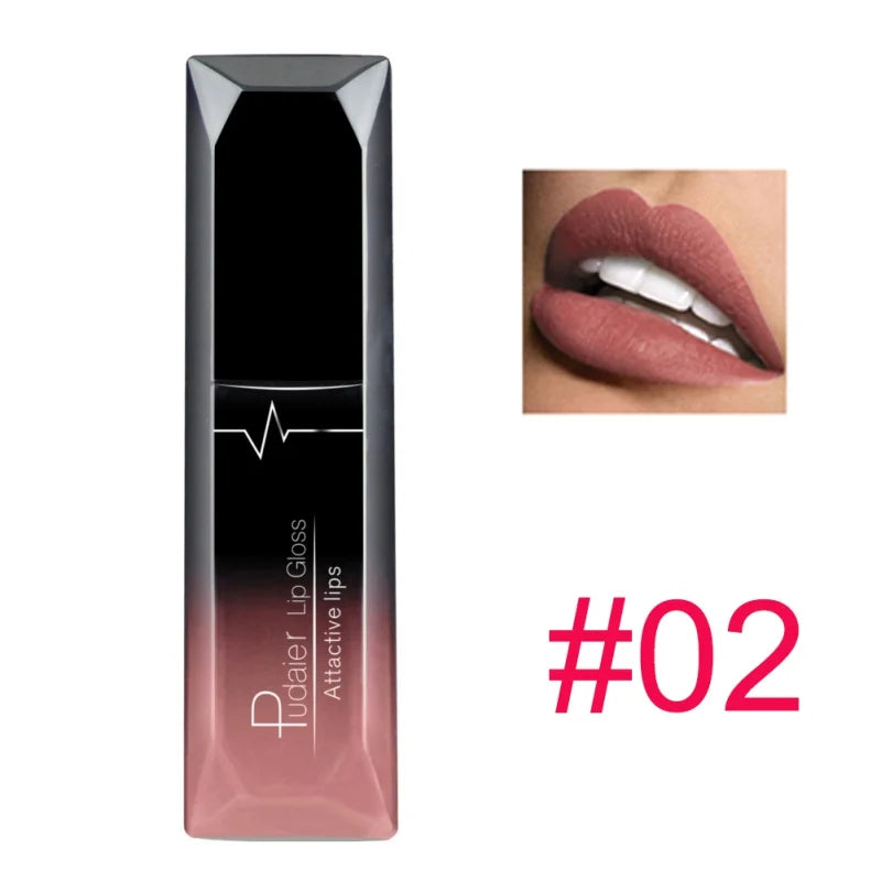 Metallic Liquid Lip Gloss, Waterproof Matte Color