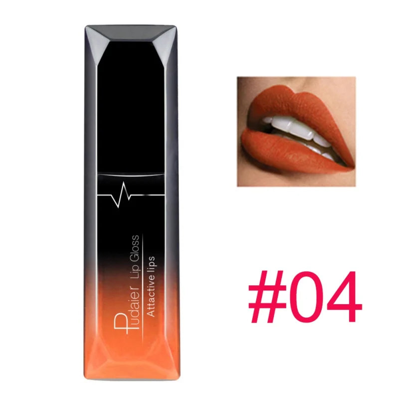 Metallic Liquid Lip Gloss, Waterproof Matte Color
