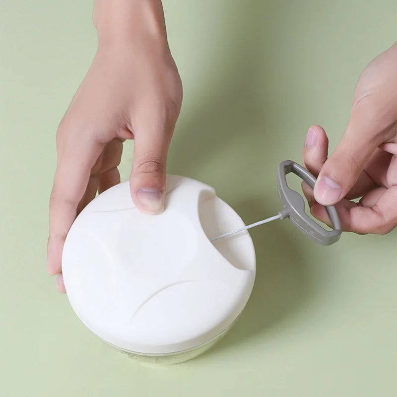 Hand Pull Garlic Chopper with Stainless Steel Blade