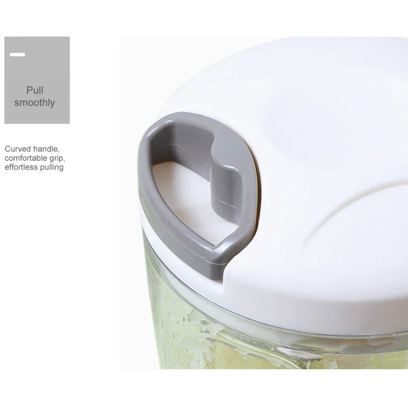 Hand Pull Garlic Chopper with Stainless Steel Blade