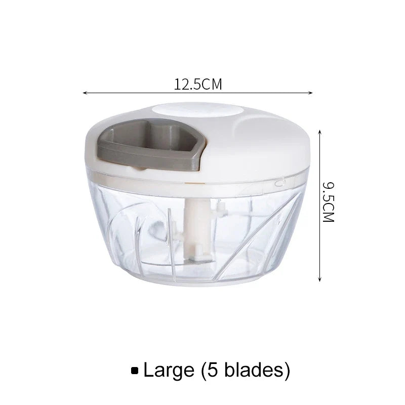 Hand Pull Garlic Chopper with Stainless Steel Blade