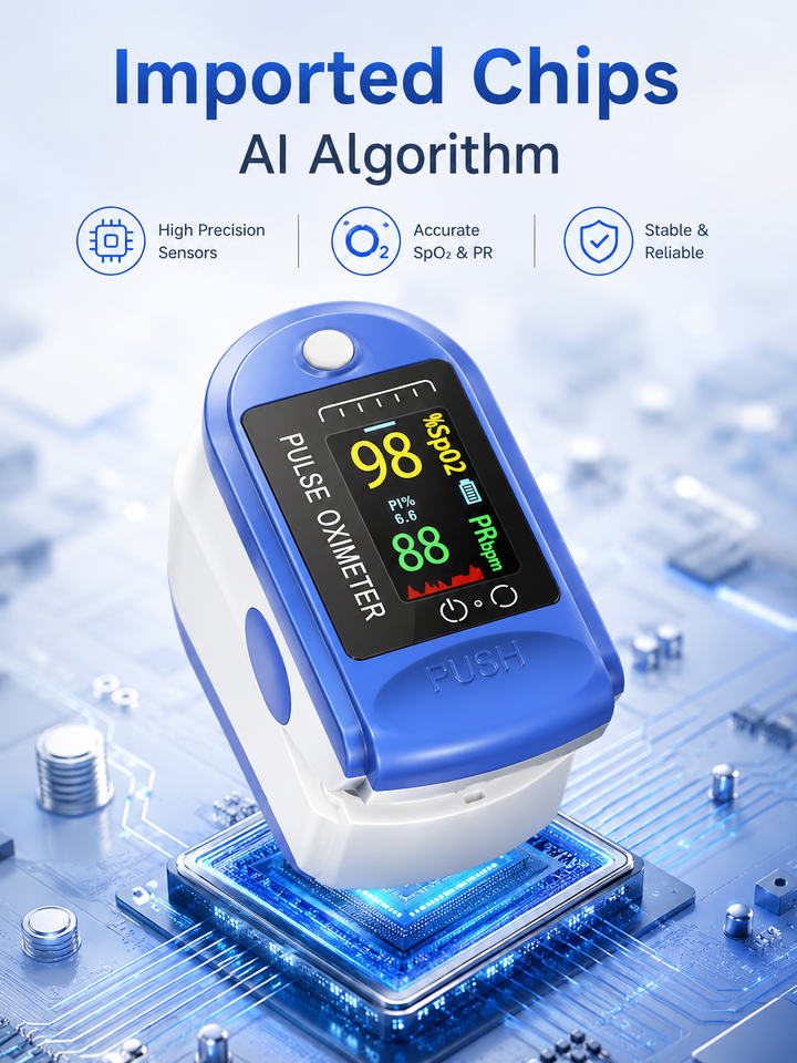 Pulse Oximeter — Real-Time Blood Oxygen & Heart Rate Monitoring