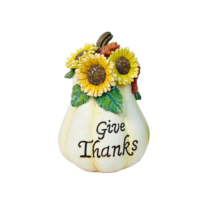 Pumpkin Thanksgiving Centerpiece With Rustic Sunflowers