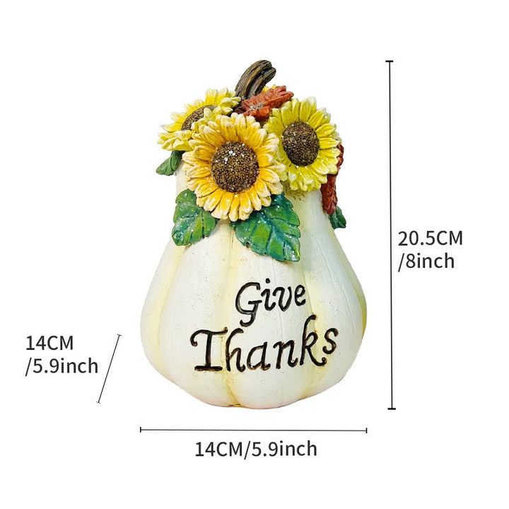 Pumpkin Thanksgiving Centerpiece With Rustic Sunflowers