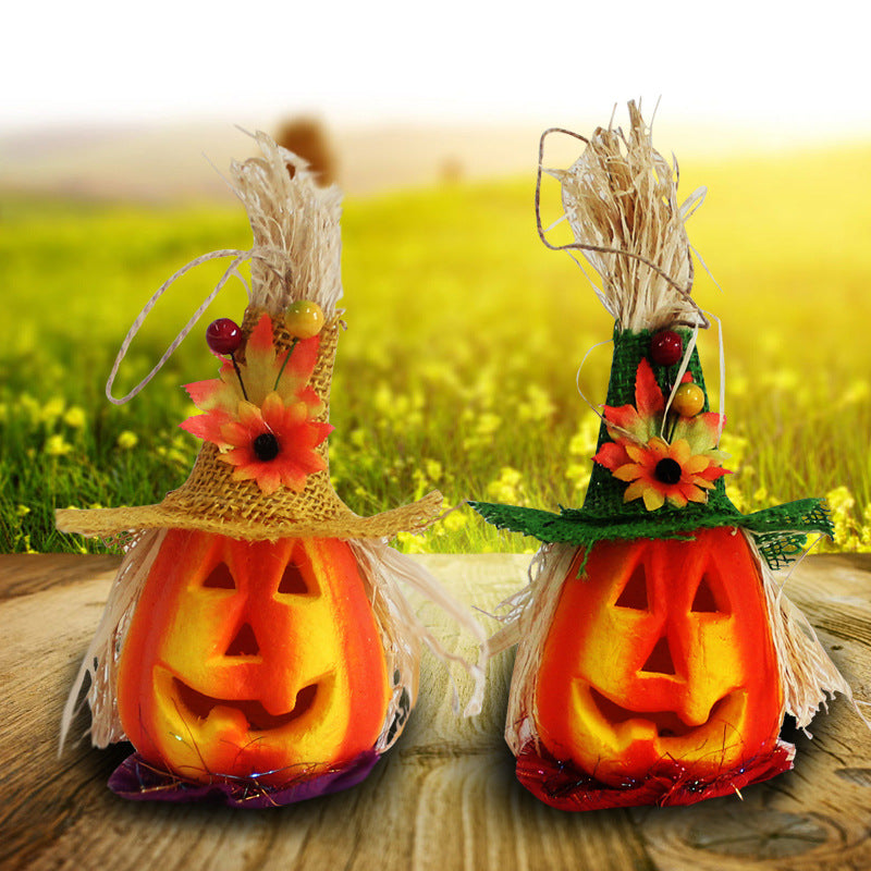 LED Pumpkin Lantern Decoration for Warm Halloween Glow