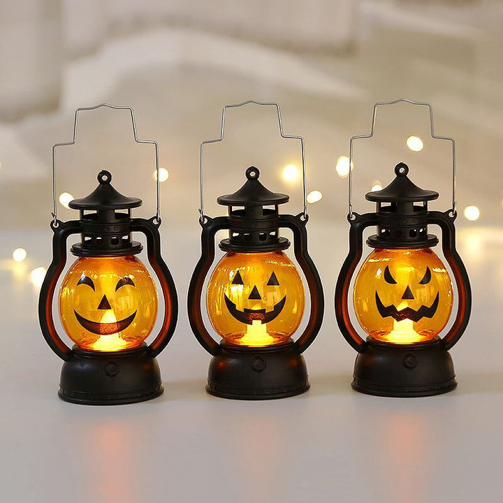 Pumpkin Skull LED Lantern Halloween Tabletop Light