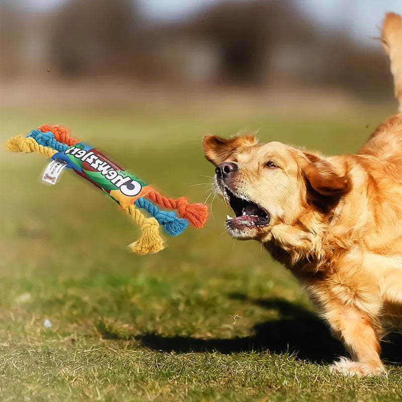 41cm Braided Rope Dog Toy for Tugging and Chewing